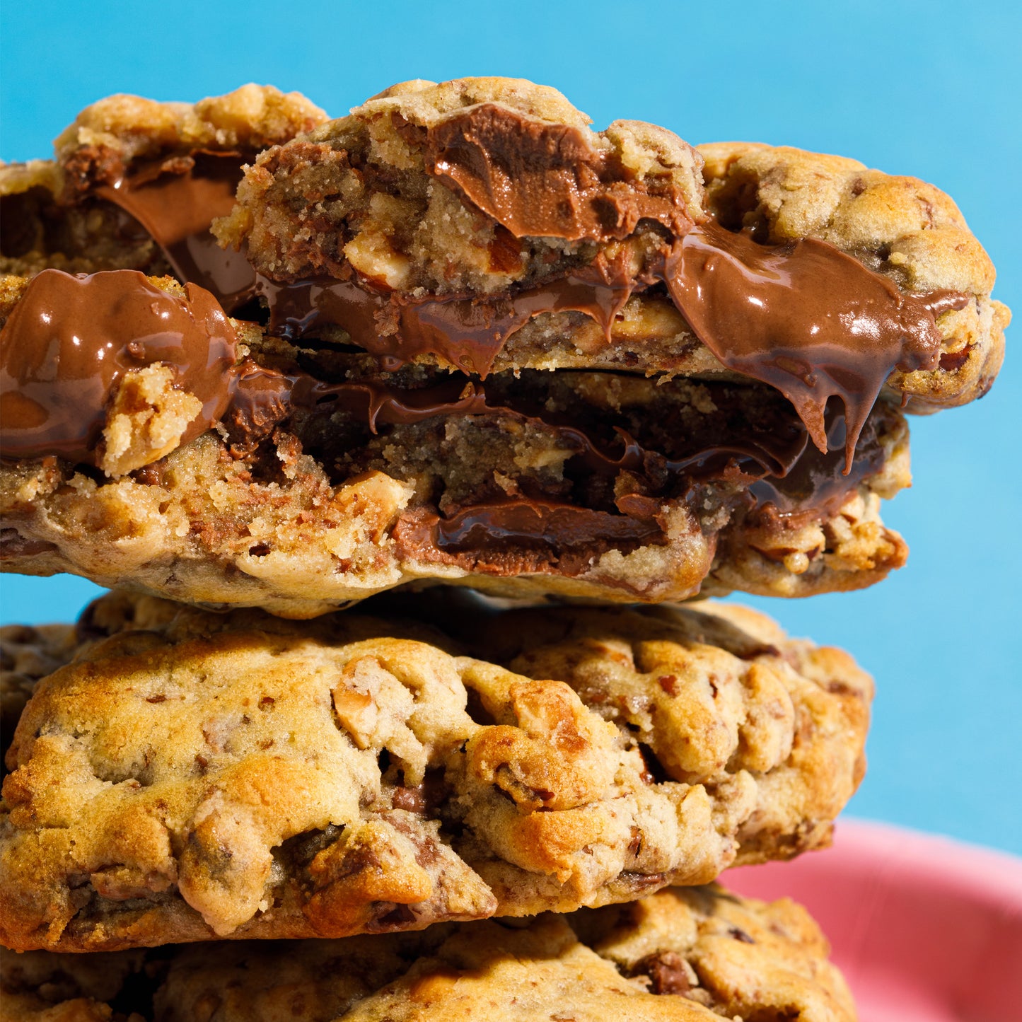 Nutella Stuffed Milk Chocolate Hazelnut Cookie