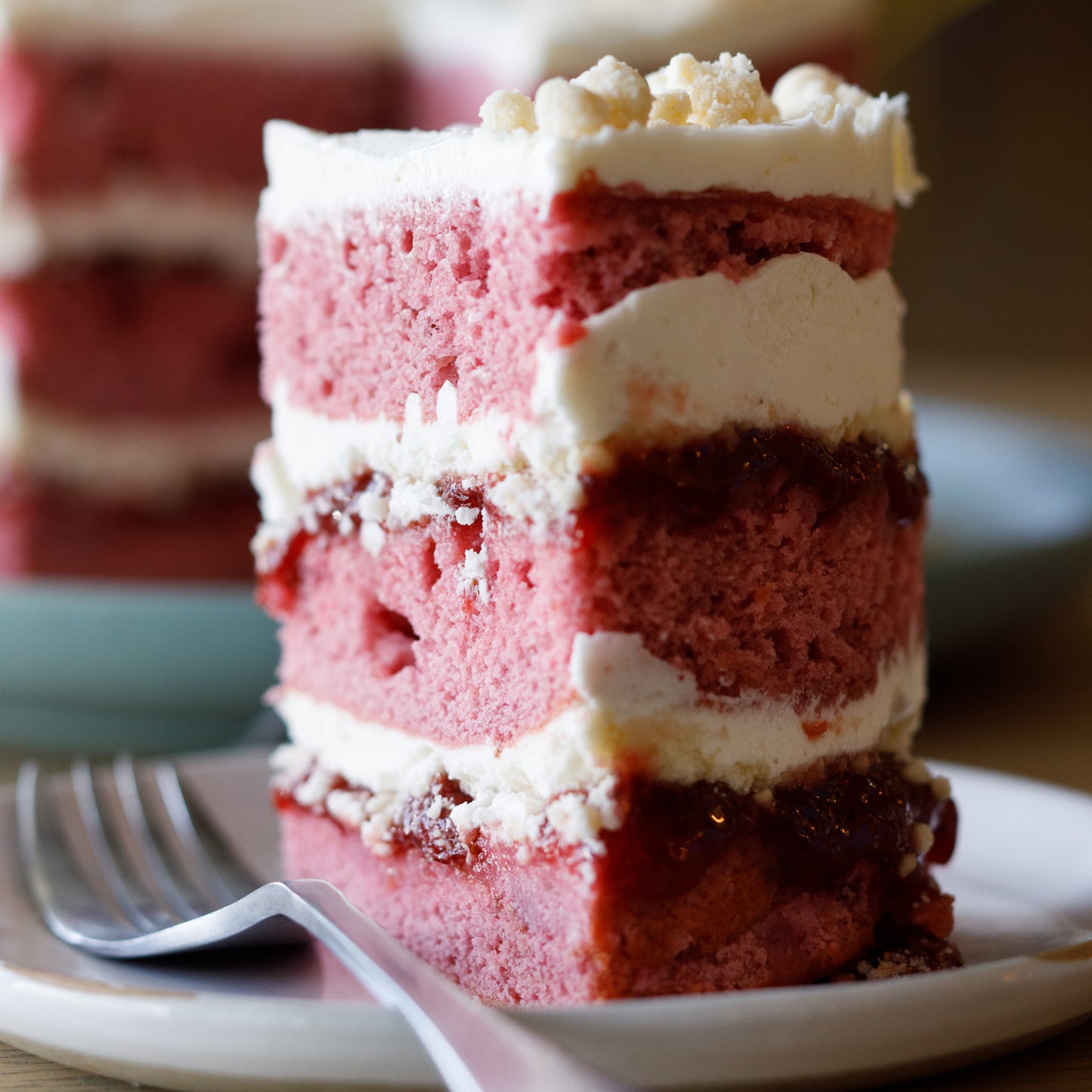 Strawberry Cake Slice