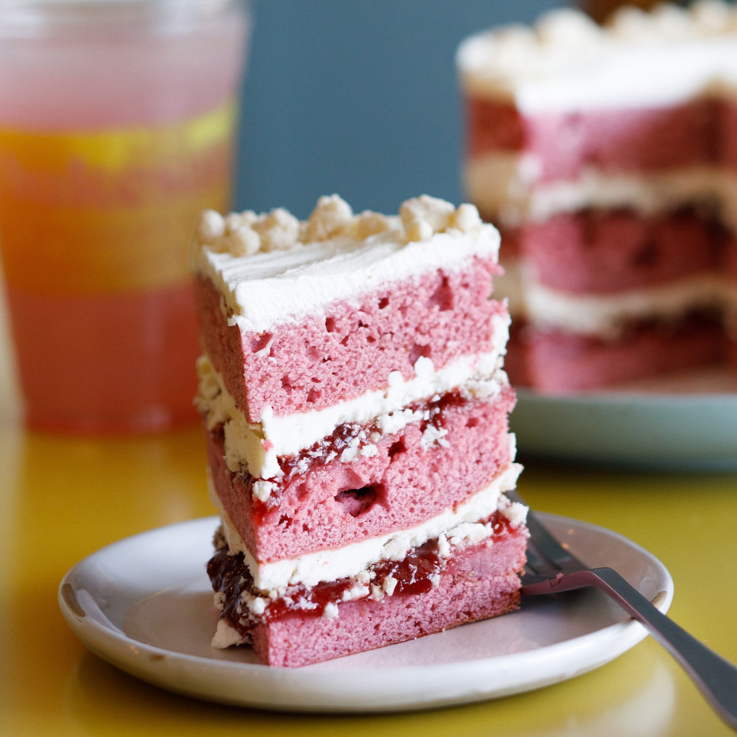 Strawberry Cake Slice