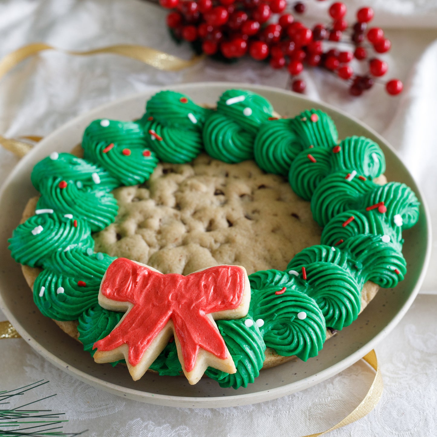 Wreath Cookie Cake