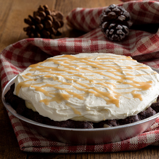 Fleur de Sel Caramel Brownie Pie