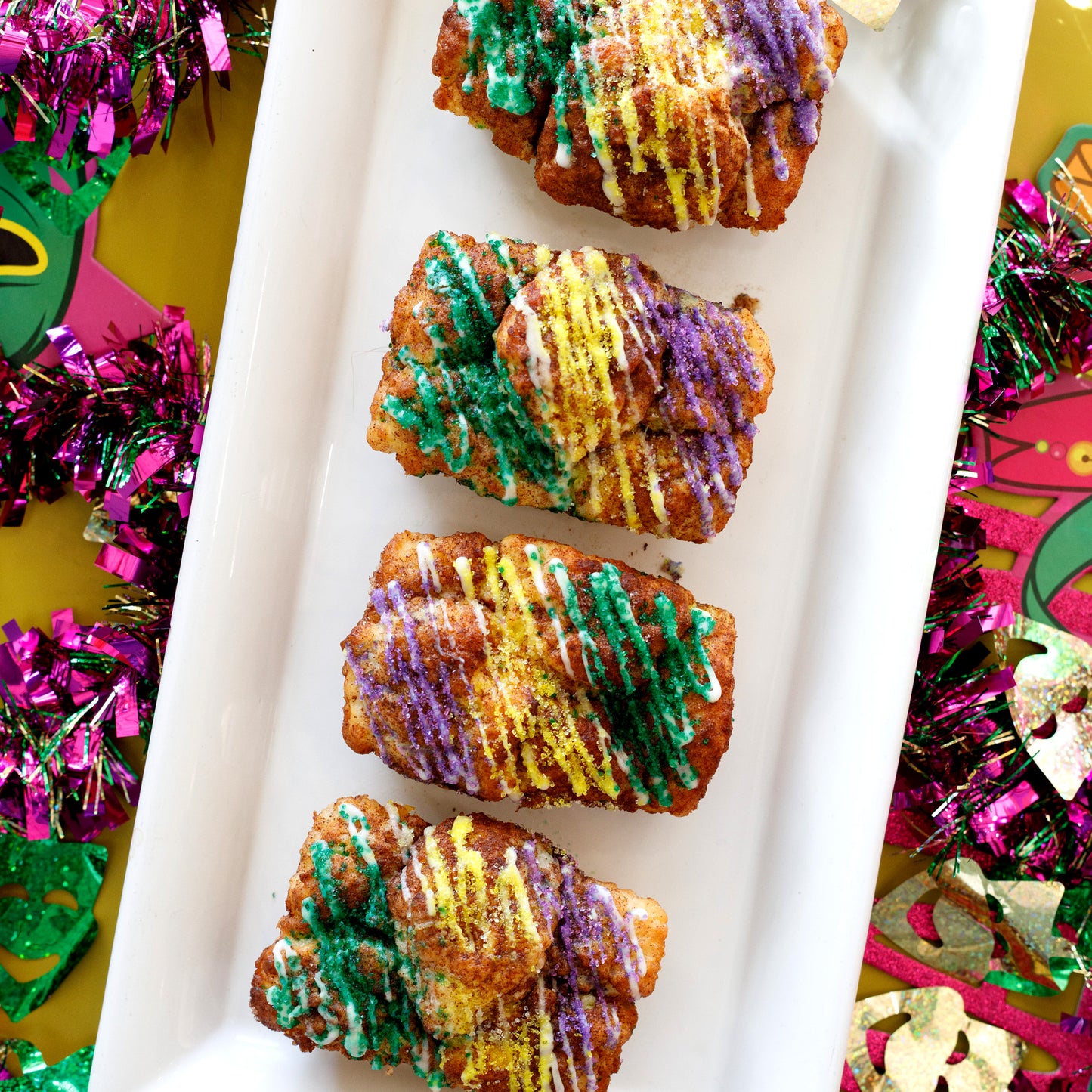 Mini King Cakes 4-Pack