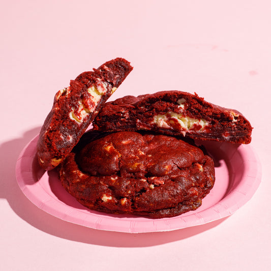 Cheesecake Stuffed Red Velvet Cookie